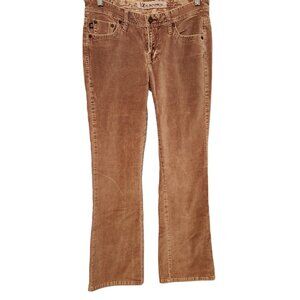 Vintage Womens Z Cavaricci Pants Tan Velvet 7 Mid Rise Boot Cut White‎ Label EUC